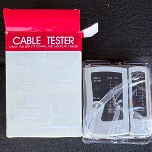 Cable Tester for RJ45 and RJ11 - Black and Gray